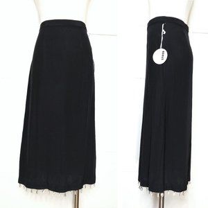 Staud Simon Shell-embellished Cady Midi Skirt 2 Black